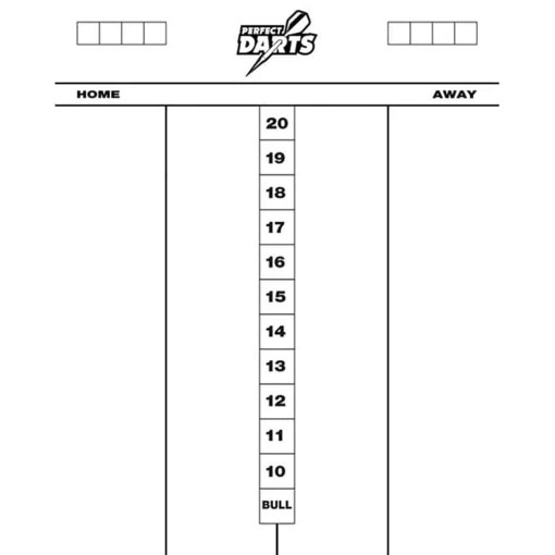 Masquedardos Perfectdarts Darts Cricket White Board Pdsco01