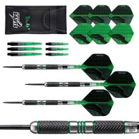 Masquedardos Dardos Perfect Darts Black Grenade Knurled Negro Verde 90% 24g D3566