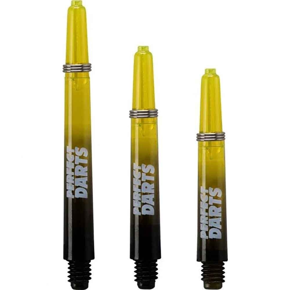 Masquedardos Cañas Perfectdarts Dos Tonos Negro Amarillo Larga S1212