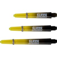 Masquedardos Cañas Perfectdarts Dos Tonos Negro Amarillo Larga S1212