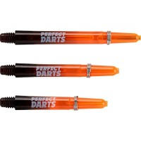 Masquedardos Cañas Perfectdarts Dos Tonos Negro Naranja Intermedia S1205