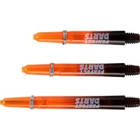 Masquedardos Cañas Perfectdarts Dos Tonos Negro Naranja Intermedia S1205