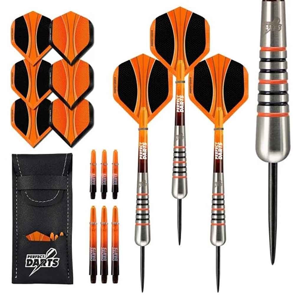 Masquedardos Dardos Perfect Darts Solarfox 2 Bomb Negro Naranja 90% 24g D3548