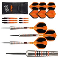 Masquedardos Dardos Perfect Darts Solarfox 2 Bomb Negro Naranja 90% 24g D3548