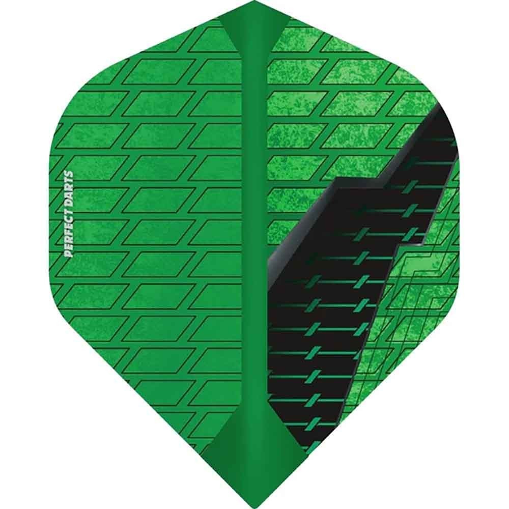 Masquedardos Perfect Darts feathers Black Grenade No2 Std Green F3367