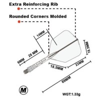 Masquedardos Cuesoul Rost T19 Höyhenet Koko M 69mm Kirkas Vihreä Ak573m