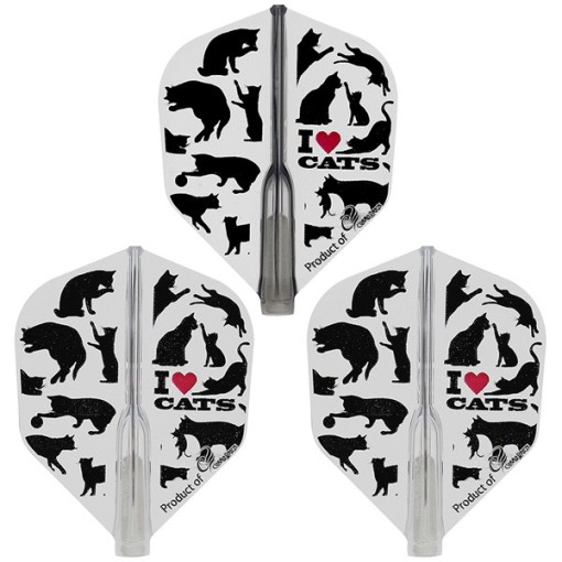 Masquedardos Plumas Fit Flight Air I Love Cats Shape 9650