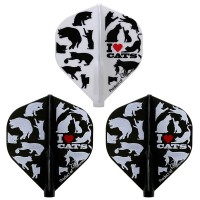 Masquedardos Feathers Fit Flight I love cats standard 9629