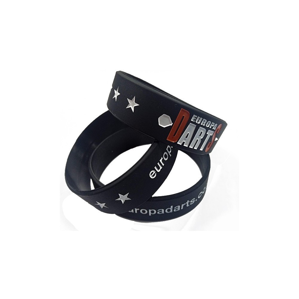 Masquedardos This is a Europadarts silicone bracelet. Black P-in