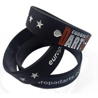 Masquedardos Bracciale in silicone Europadarts. P-in nero