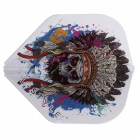 Masquedardos Champagne Flights L-tyylinen L1ez Standard Chief Skull Clear White Feathers