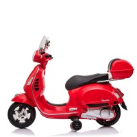 Masquedardos Červený elektrický motocykl Vespa 3-6 let 12v 7692