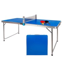 Masquedardos Klappbare Tischtennisplatte 120x60x70 mit Schlägern und Bällen 4730