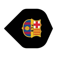 Masquedardos Feathers Barça Official license Fc Barcelona No2 Standard F2 Black with shield F4121