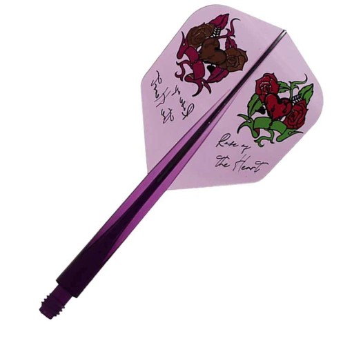 Masquedardos Condor Axe - höyhenet Rose of the Heard Shape Clear Purple M 27.5m Kolme teistä.