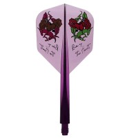 Masquedardos Plumas Condor Axe Rose Of The Heard Shape Clear Purple M 27.5m 3 Uds.