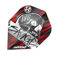 Masquedardos Feathers Harrows Darts Flights Savage Red and Silver Hf8500