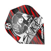 Masquedardos Feathers Harrows Darts Flights Savage Red and Silver Hf8500