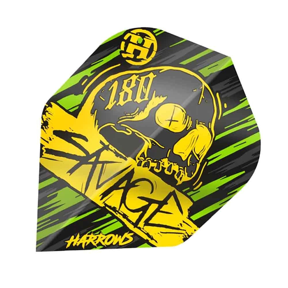 Masquedardos Peniaze Harrows Darts Flights Savage Yellow Green Hf8502