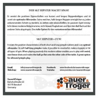 Masquedardos Sauer Troger Hipster crna guma za vesla za stolni tenis 1.9mm