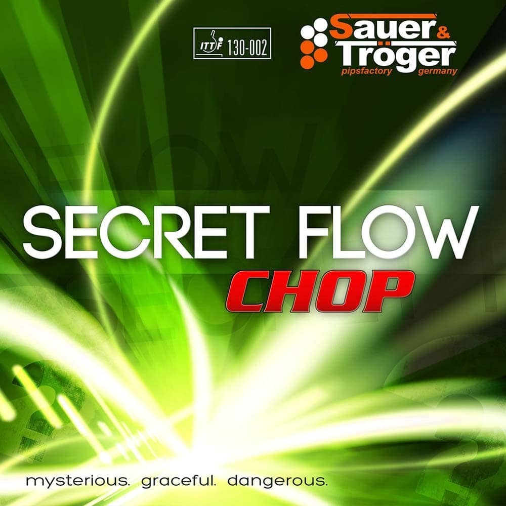 Masquedardos Sauer Troger Secret Flow Chop Red Ping Pong Paddle Cauciuc 1.0mm
