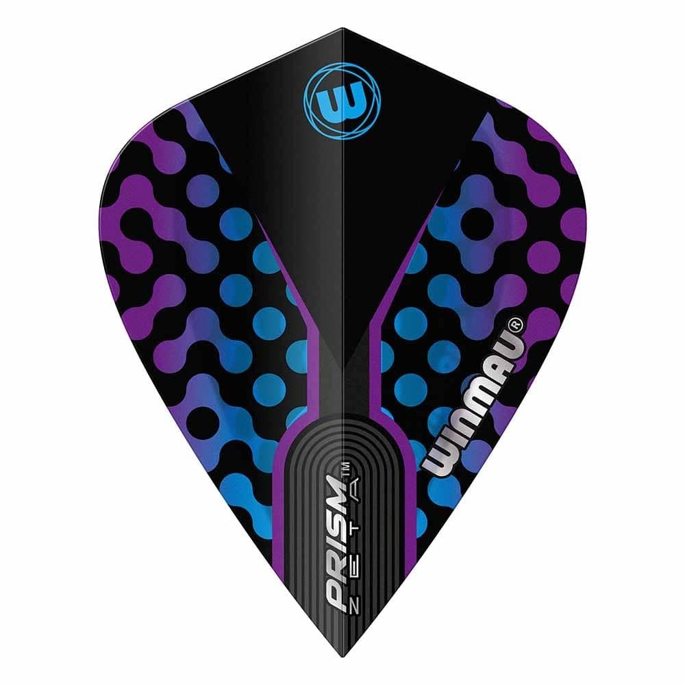 Masquedardos Plumas Winmau Darts Kite Blue, Black & Purple Kite Flight 6907.114