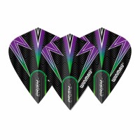 Masquedardos Winmau Darts Kite Feathers Schwarz, Grün und Lila Kite Flight 6907.116