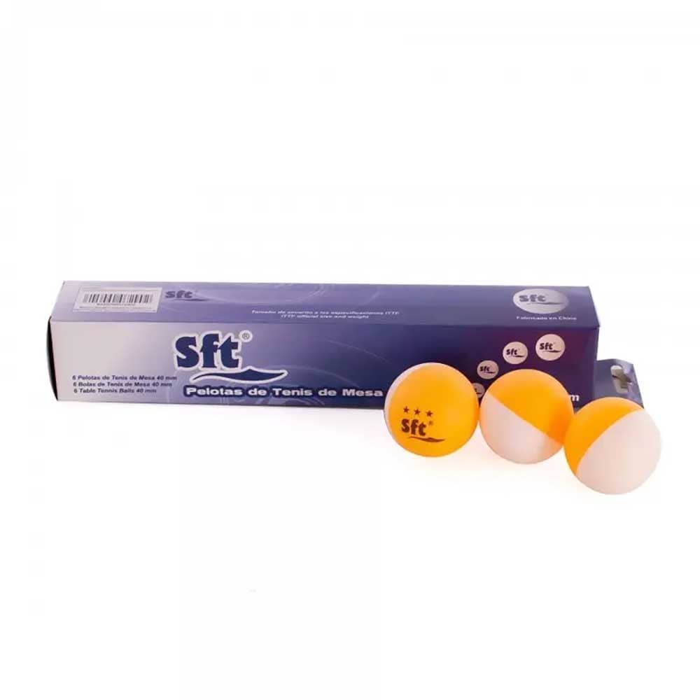 Masquedardos Box 6 Balls Softee Table tennis 40mm Abs Bicolor Sft 06815