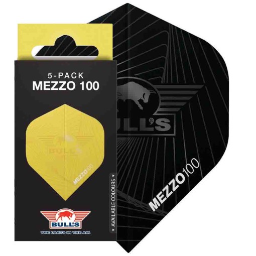 Masquedardos Plumas Bulls Darts Mezzo 100 No2 Standard Negro Pack 5 50979