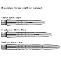 Masquedardos Cañas Shot Darts Mako Titanium Corta 35mm Sh-sm4103/s