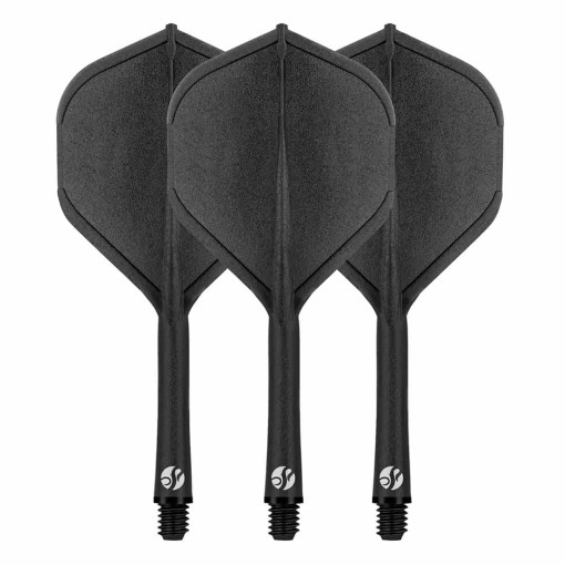 Masquedardos Plumas Shot Darts Deck System Negra   Mediana 68.2 50307