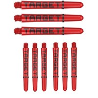 Masquedardos Cañas Target Pro Grip Tag Shaft Short 3 Sets Red Black (mm) 380319