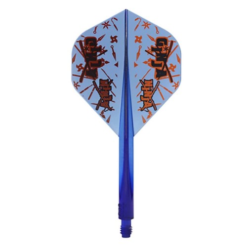 Masquedardos Plumas Condor Axe Standard Matt Campbell Ginja Ninja Azul L 33.5mm 3 Uds. Negro