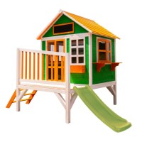 Masquedardos Casita Infantil De Madera Masgames Flam Elevada Ma800595