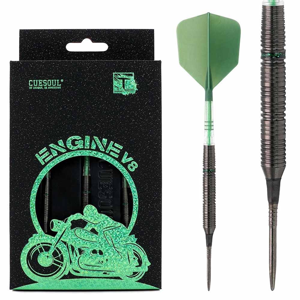 Masquedardos Dardos Cuesoul Engine V8 Green Hope Soft Tip Steel Tip 90% 20g Csop-90m20k26