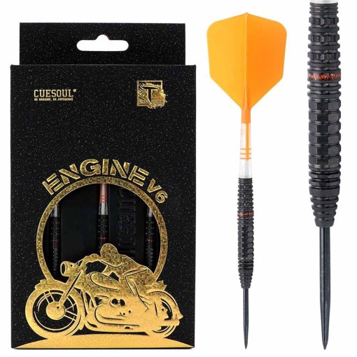 Masquedardos Dardos Cuesoul Engine V6 Orange Hope Steel Tip 90% 22g Csop-90y22k24