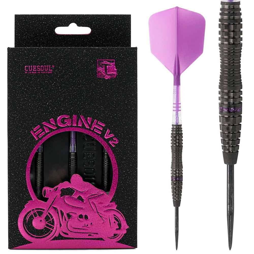 Masquedardos Dardos Cuesoul Engine V2 Purple Hope Steel Tip 90% 22g Csop-90y22k20