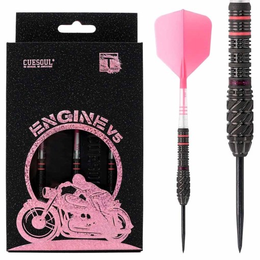 Masquedardos Dardos Cuesoul Engine V5 Pink Hope Steel Tip 90% 23g Cso-90y23k23