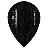 Masquedardos Plumas Harrows Darts Flights Pear Silika Black   Hf5185