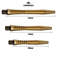 Masquedardos Cañas Mission Aluminio Atom Shaft Gold 41mm M001422