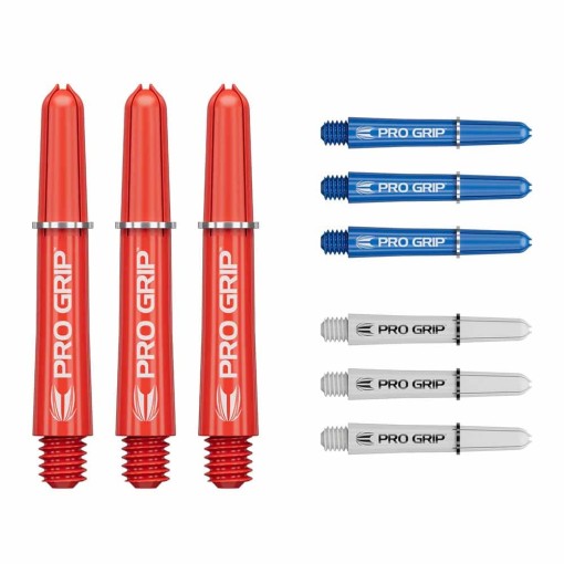 Masquedardos Ziel Pro Grip Shaft Med 3 rot-blau-weiß-Sets (48mm) 380391