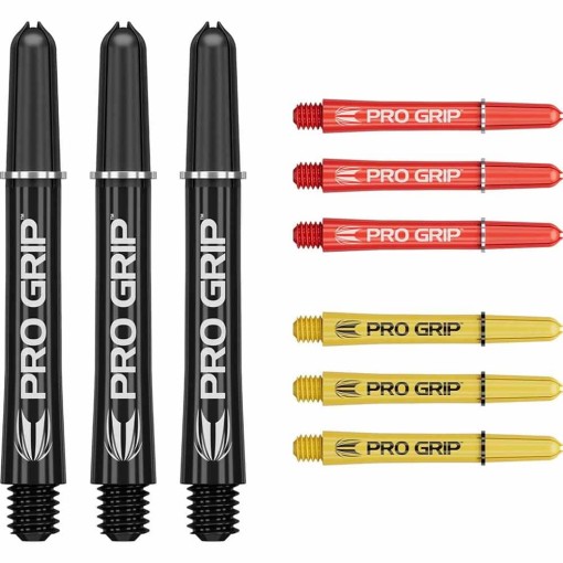 Masquedardos Cañas Target Pro Grip Shaft Med 3 Sets Negro-blanco-amarillo (48mm) 380390