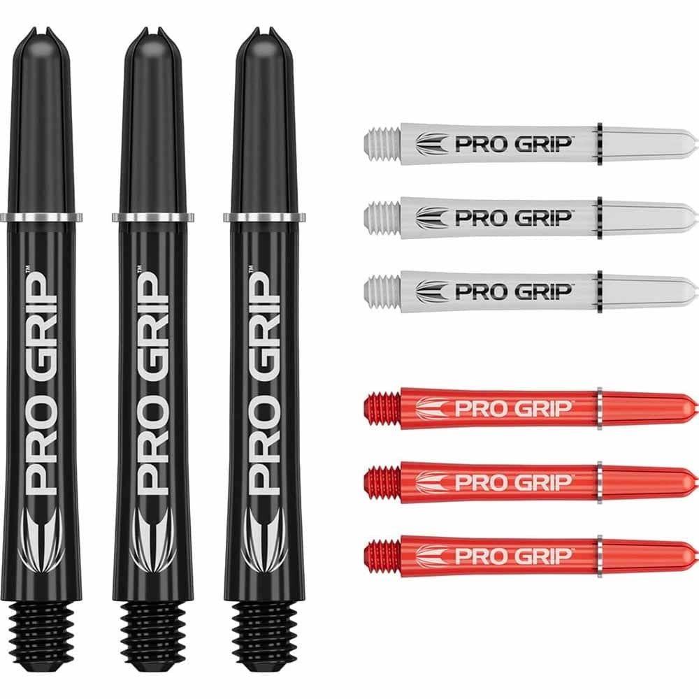 Masquedardos Cañas Target Pro Grip Shaft Short 3 Sets Negro-blanco-rojo (34mm) 380380