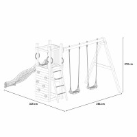 Masquedardos Garten Kinderpark Kinderrodel Doppelskalierende Columpio Funny-3 Ds S-04430-pk-xg-1