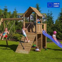 Masquedardos Garden Wooden Columpio, Children's Park, Torreta, Tobogán, Columpio Carol-3 S-03005-pk-xb-1