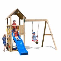 Masquedardos Torreta Con Tobogán Columpio Giardino Trepador Parco per bambini Carol-2 S-03020-pk-xb- 1