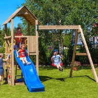 Masquedardos Torreta Con Tobogán Columpio Giardino Trepador Parco per bambini Carol-2 S-03020-pk-xb- 1