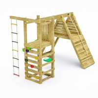 Masquedardos Fungoo Climber Juego De Jardín De Madera Con Escalada, Tobogán Y Columpio S-08530-p-k-xg-1