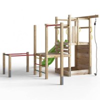 Masquedardos Fungoo Climbing Star 4 Wooden Children's Park Tobogan, Arenero és Trepador S-08740-p-k-xg- 1