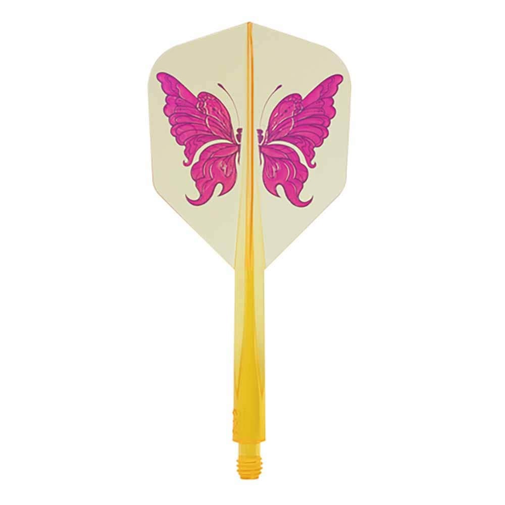 Masquedardos Пера Condor Axe Swallowtail Butterfly S Shape Жълт 21.5mm Вие тримата.